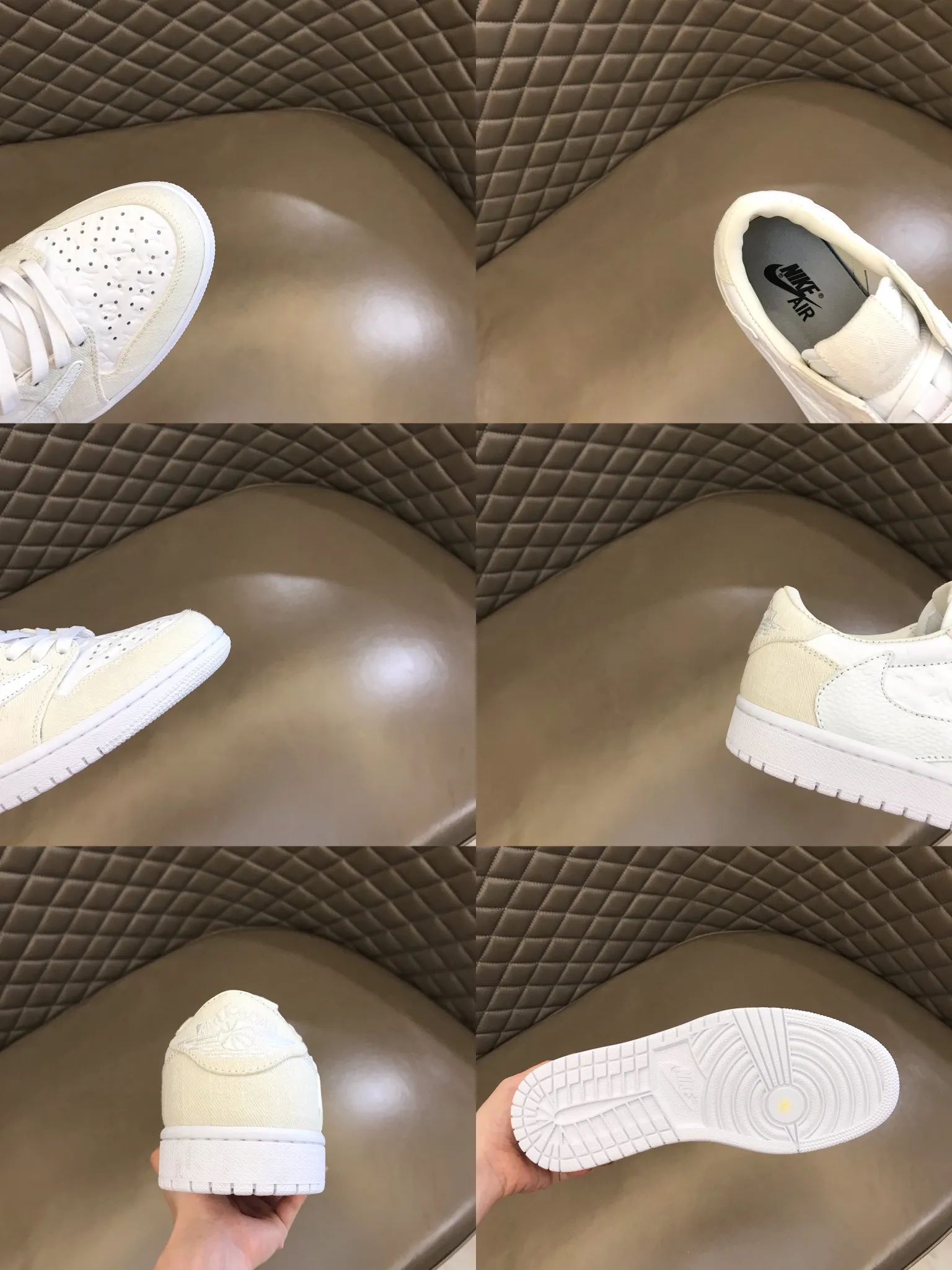 Men's shoes 💰p440 "*OUIS *UITTO* Nike" new original drawer box, co-branded low-top casual sneakers, this sneaker is completely made of denim canvas splicing leather, decorated with Louis Vuitton's iconic monogram and Damierl pattern with natural cowhide piping. The upper of this shoe combines LV’s most classic Monogram and Damier elements, giving it a sense of luxury and recognition! Size: 38-45